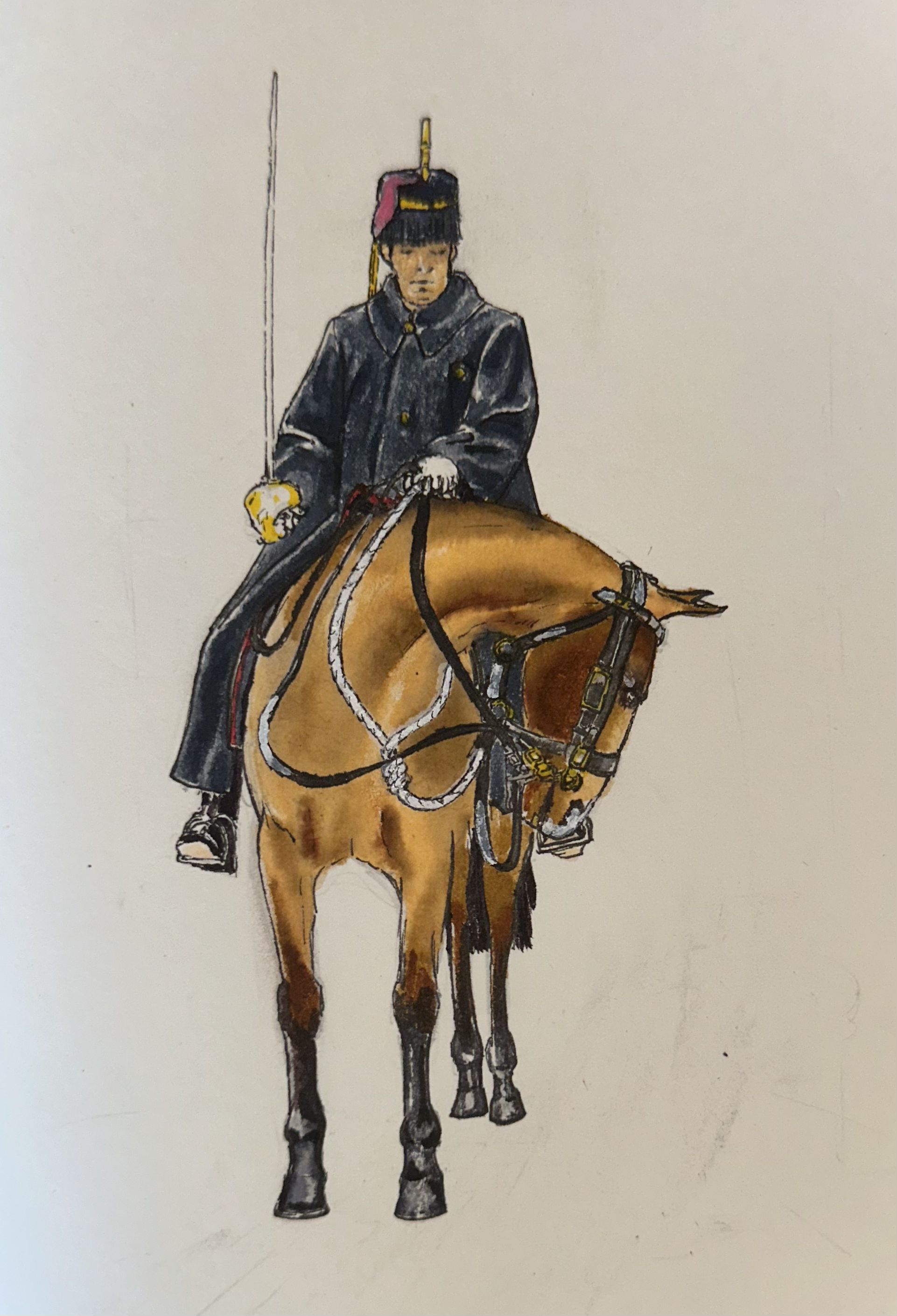A guard on a horse in london