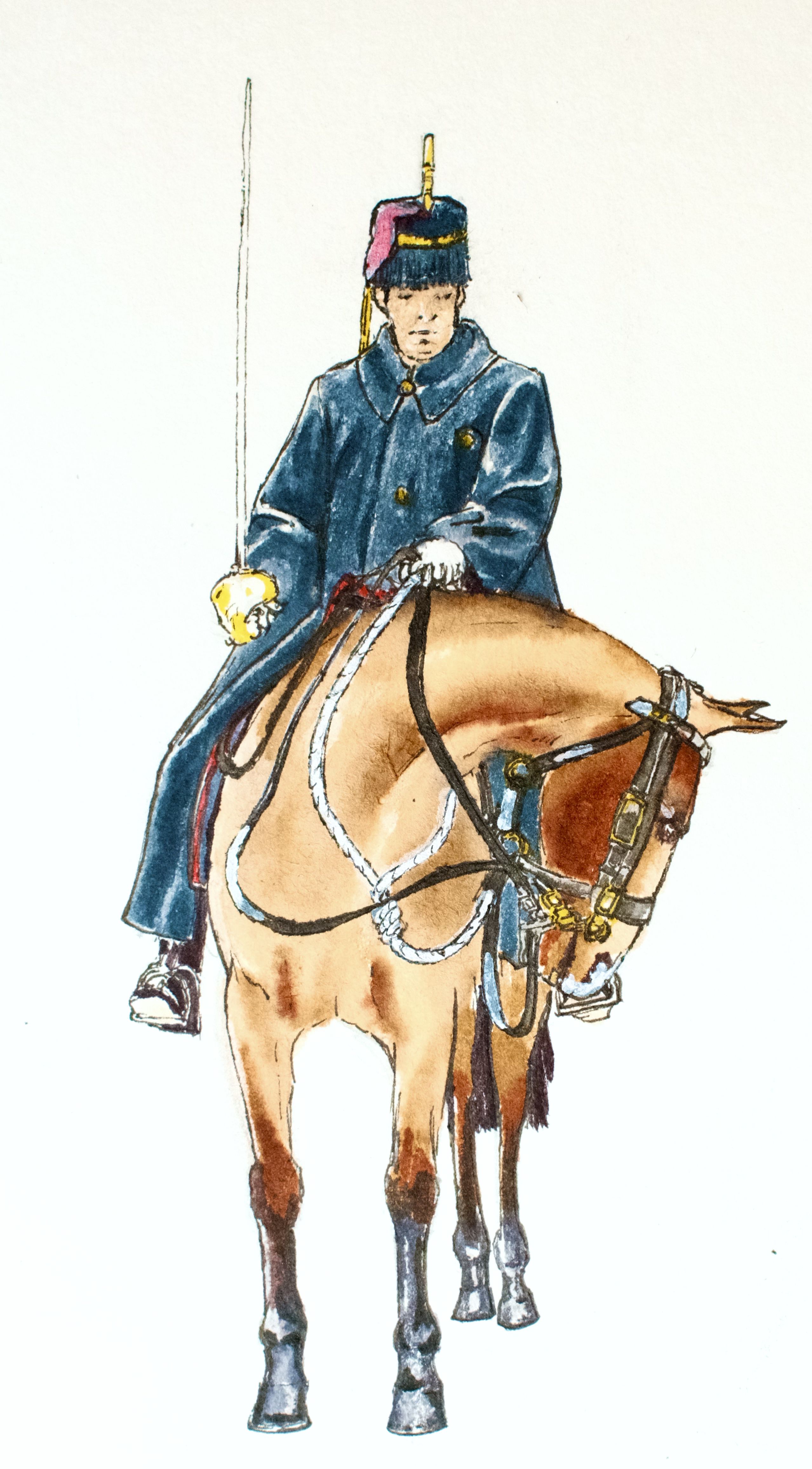 A guard on a horse in london